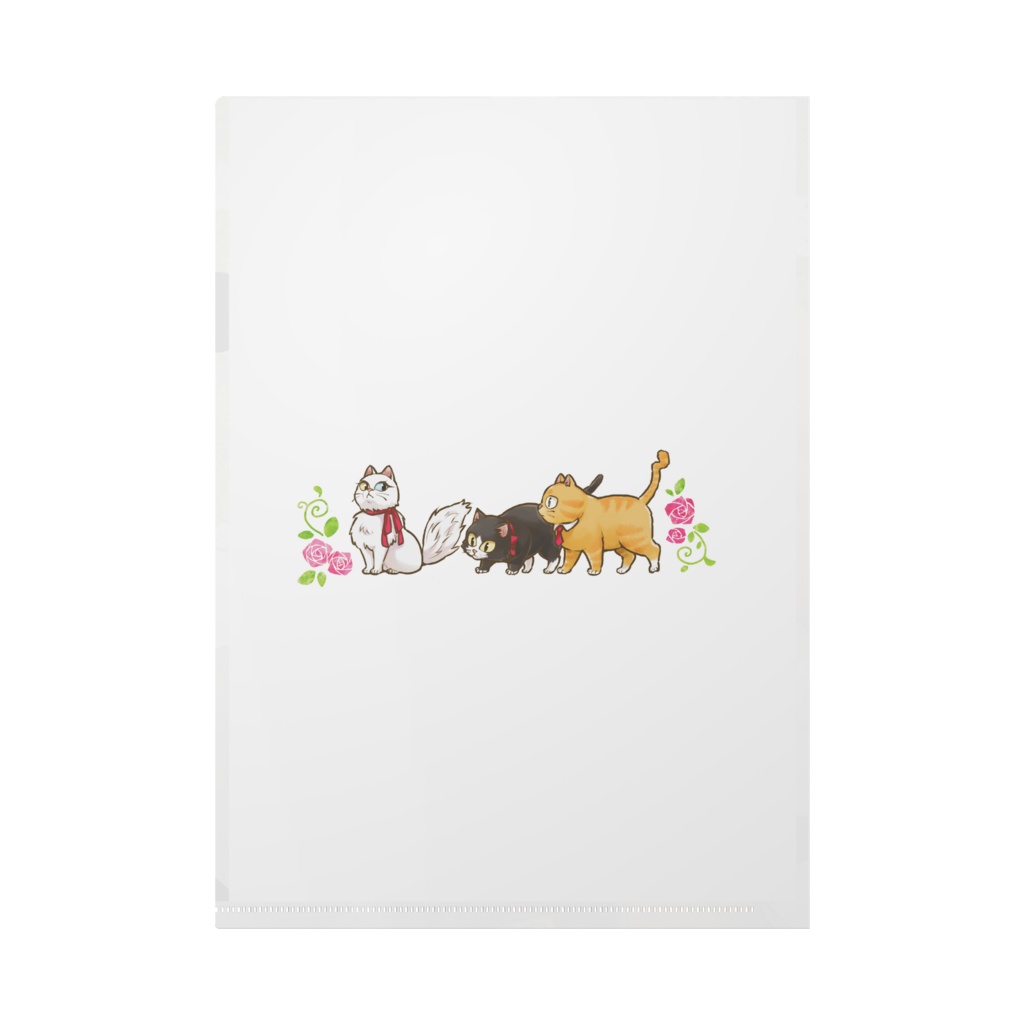 ひざねこA4クリアファイル【らんまん】