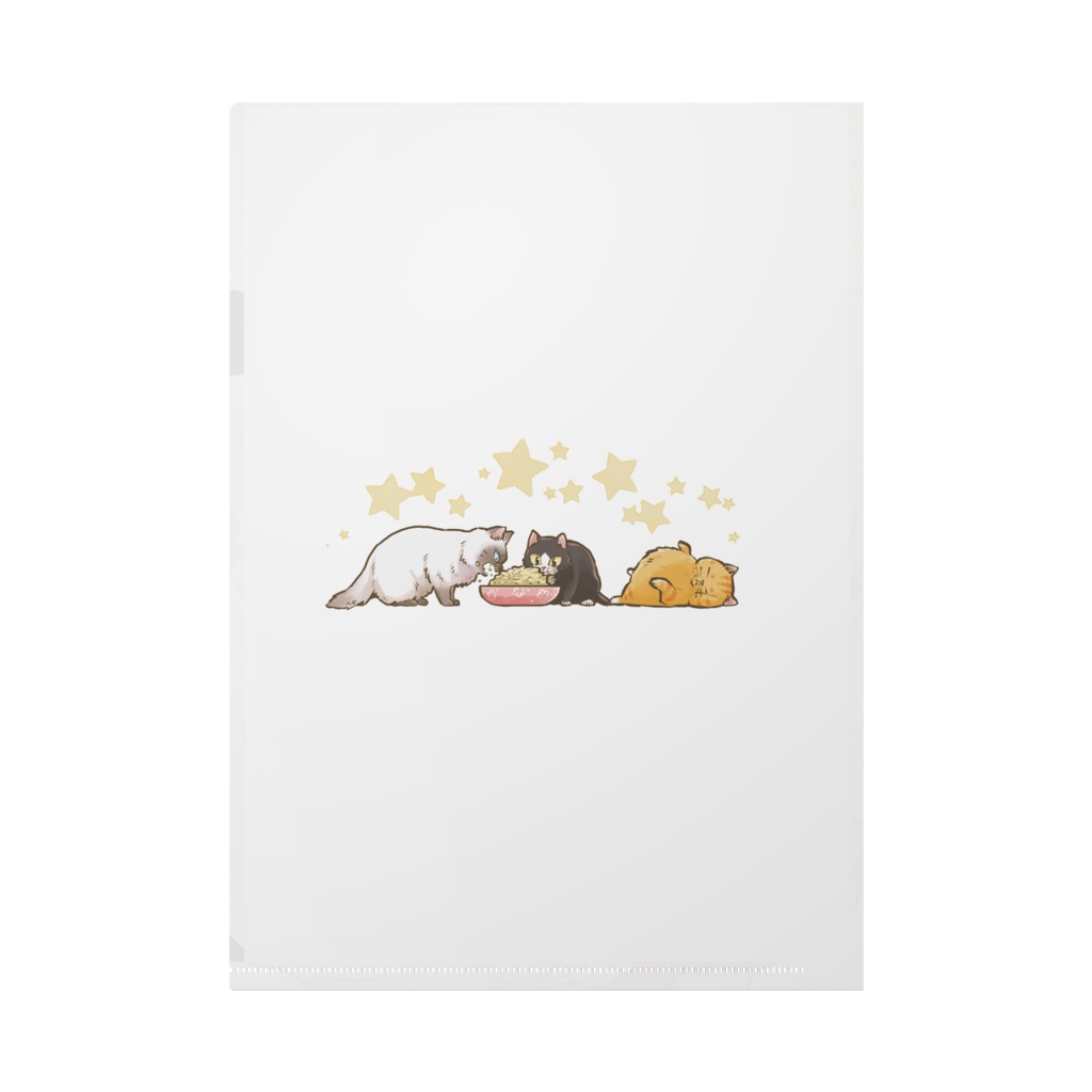 ひざねこA4クリアファイル【いえねこ】