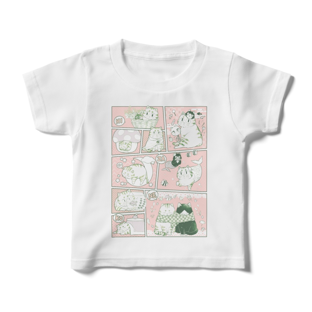 猫氏・黒猫氏キッズTシャツ【イラスト】100cm.130cm.160cm