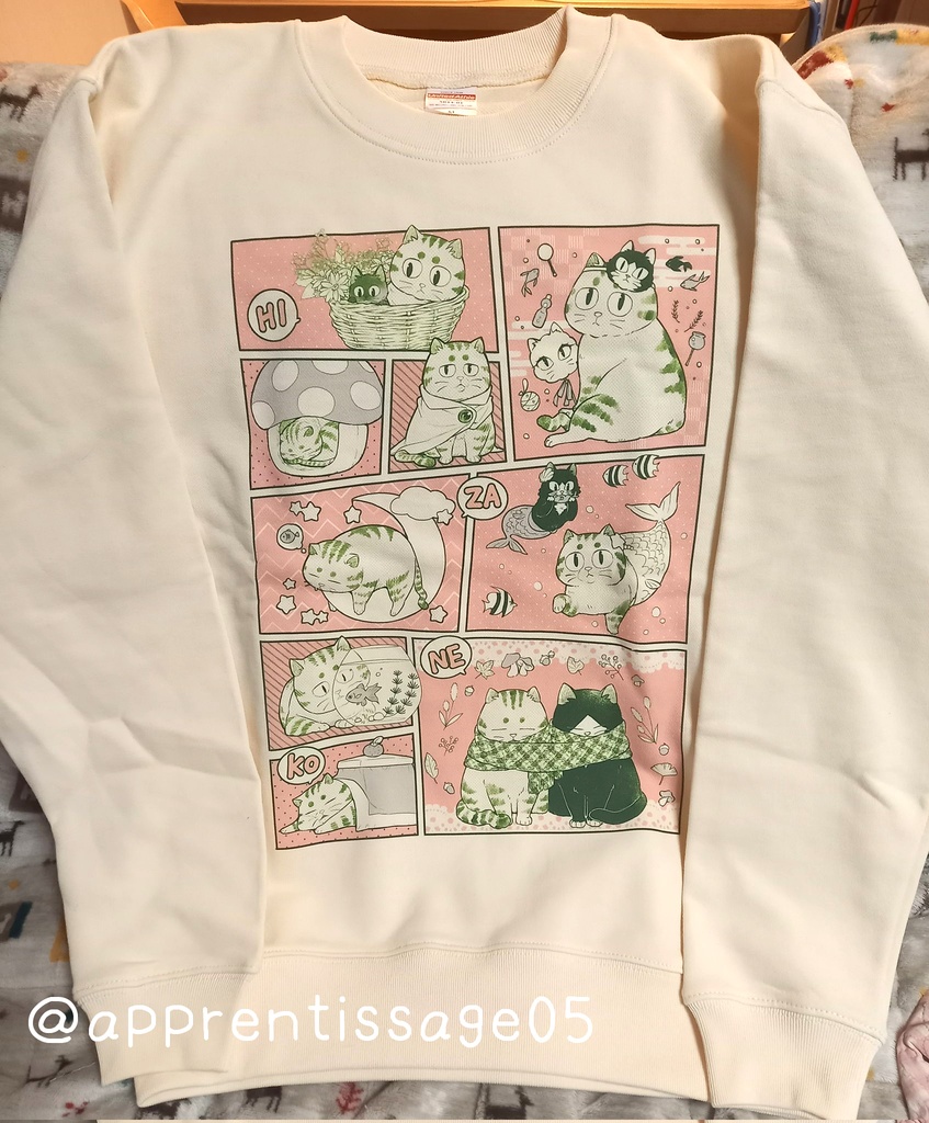 猫氏・黒猫氏スウェット【イラスト】S.M.L.XL