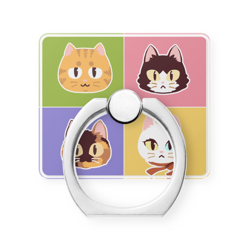 【スマホリング】4にゃんズリング