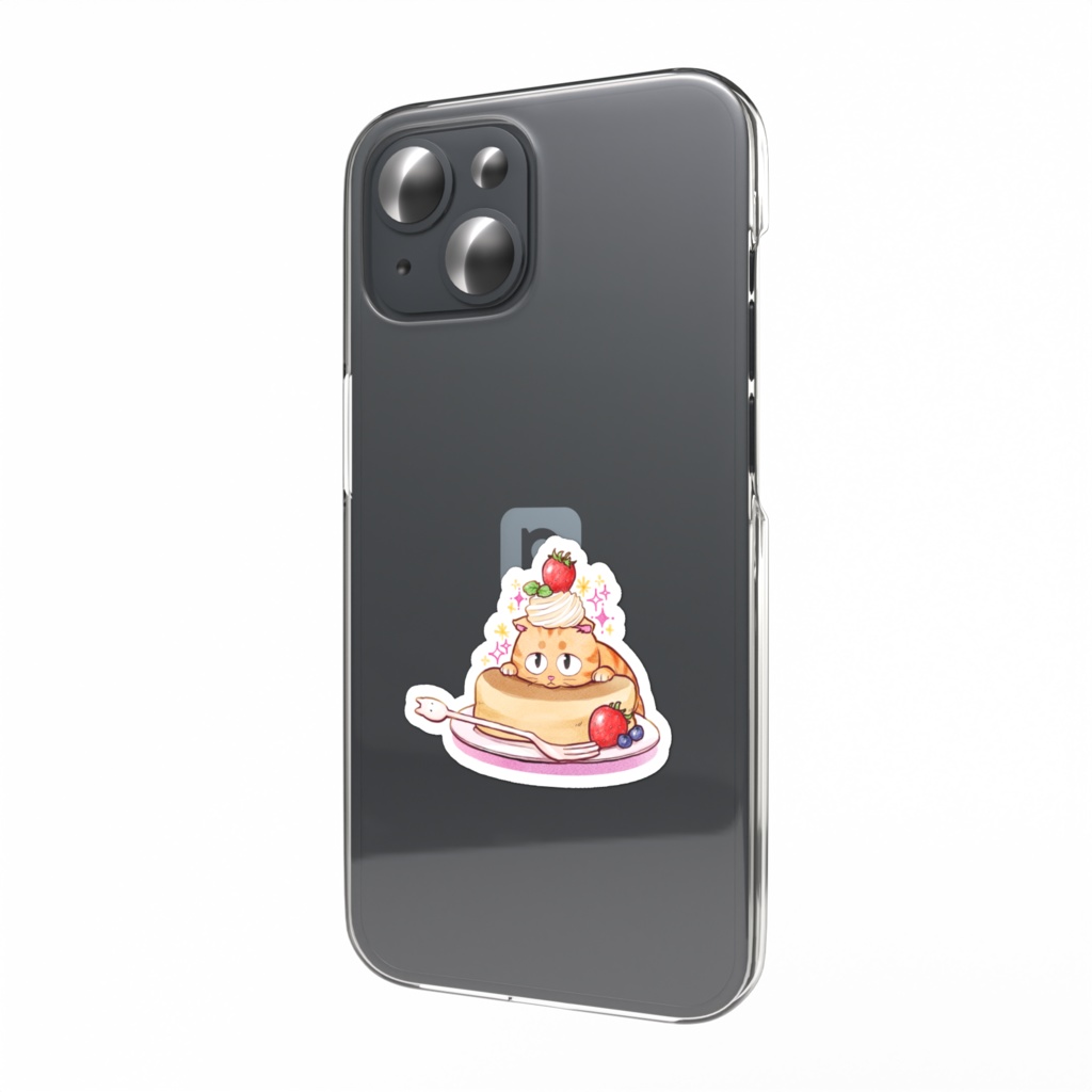 【スマホステッカー】パンケーキねこステッカー
