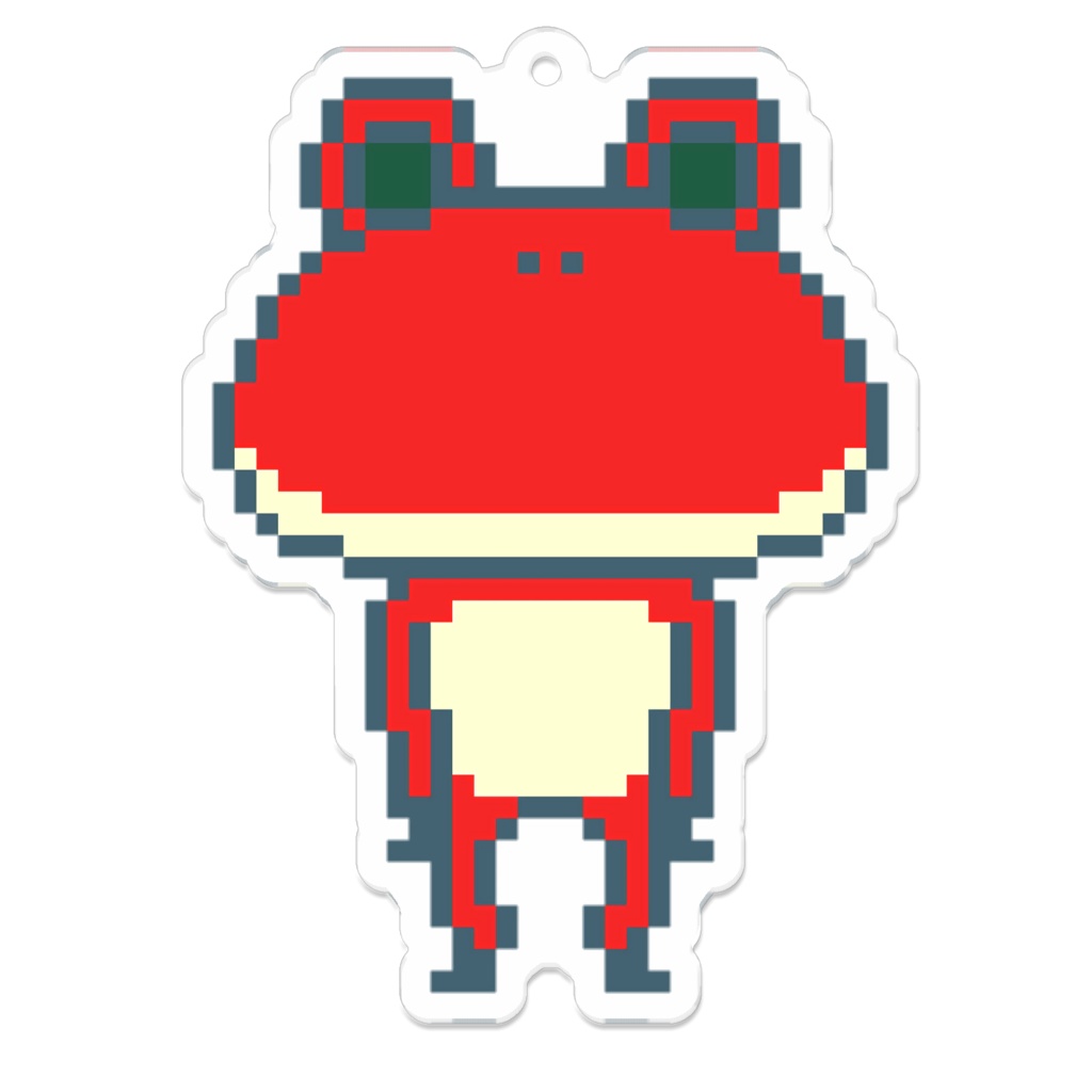 61かえるのべにしょうが。アクリルキーホルダー