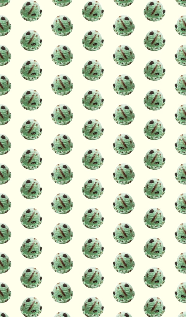 66チョコミントアイスポーチ(白)