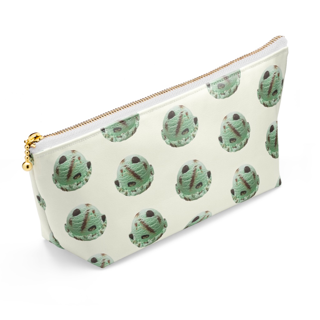 66チョコミントアイスポーチ(白)