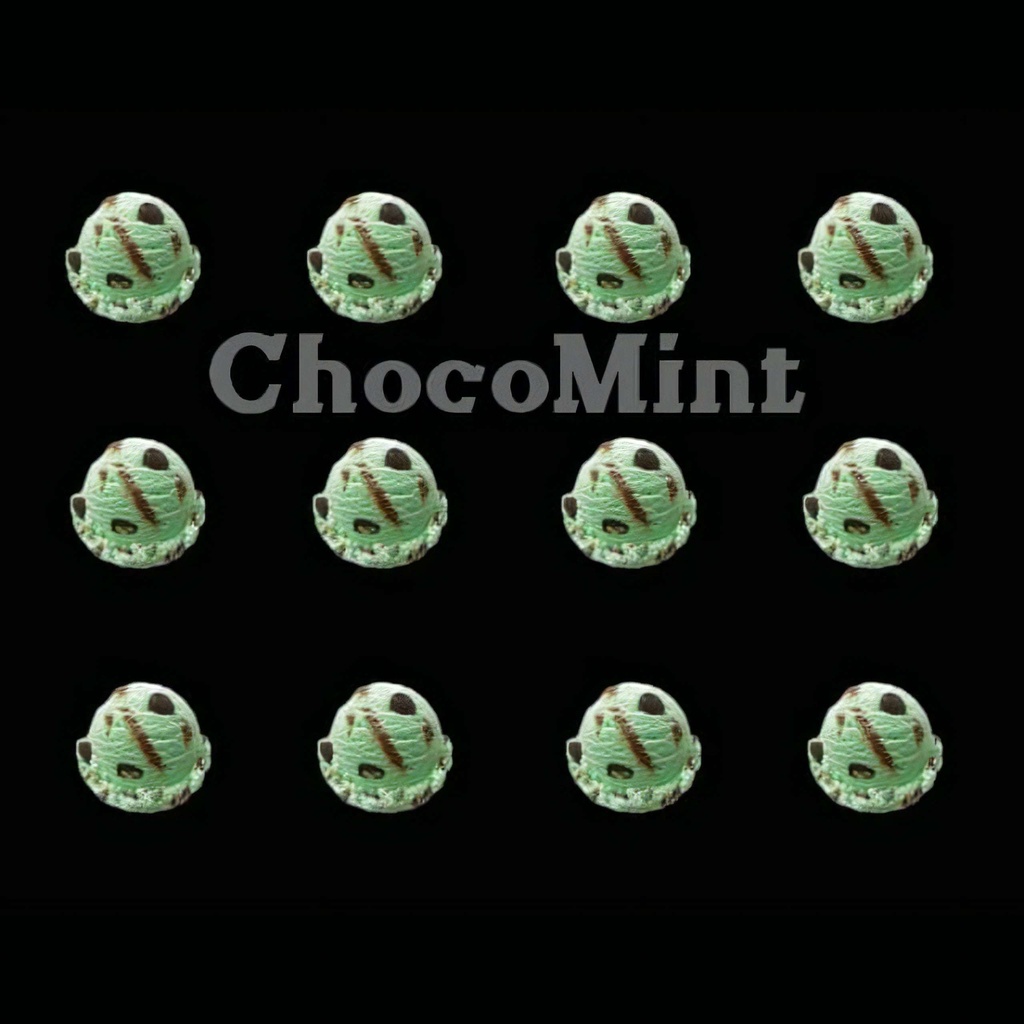 100チョコミントアイス(BLACK)パスケース