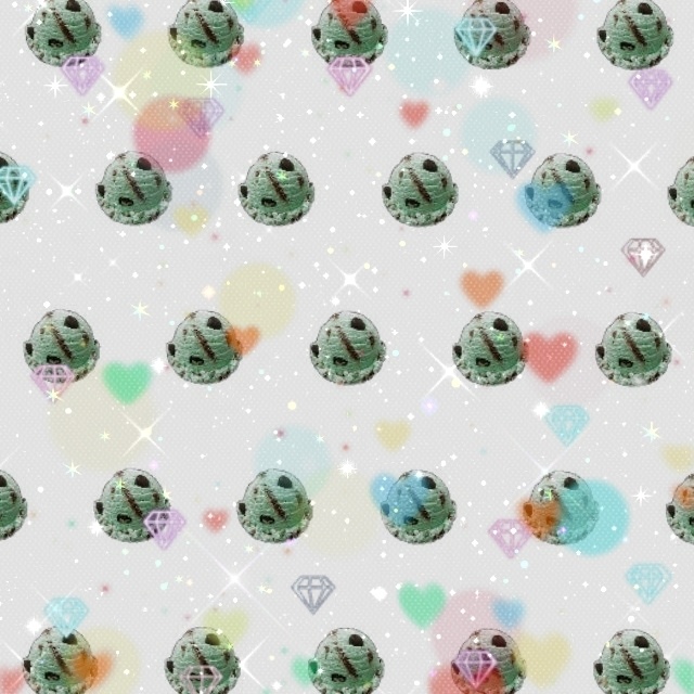 101チョコミントアイス(キラキラ)パスケース