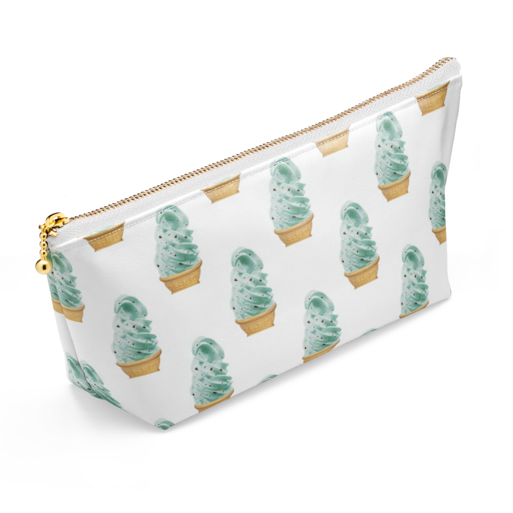 104チョコミントソフトポーチ(白)