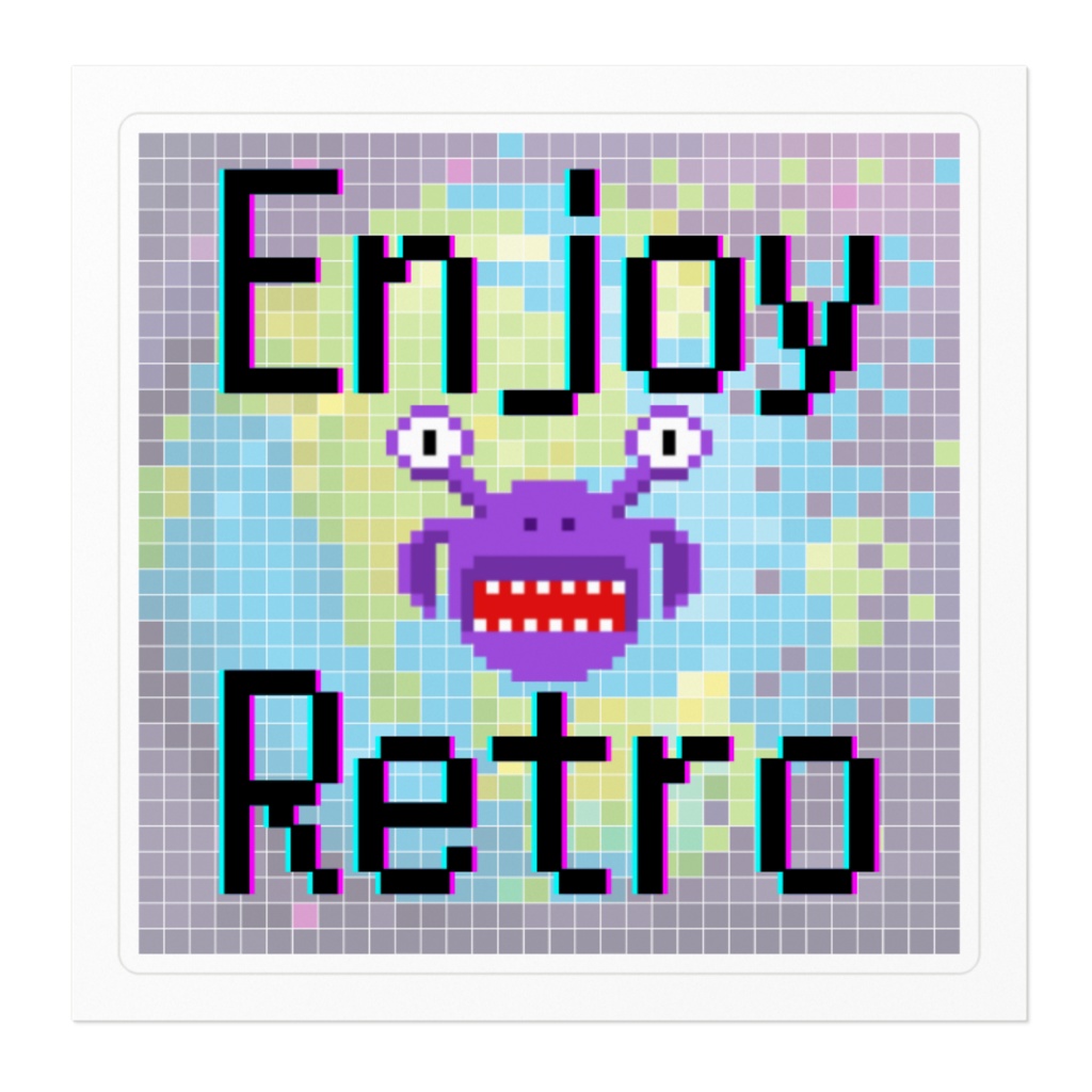 Enjoy👾Retroステッカー