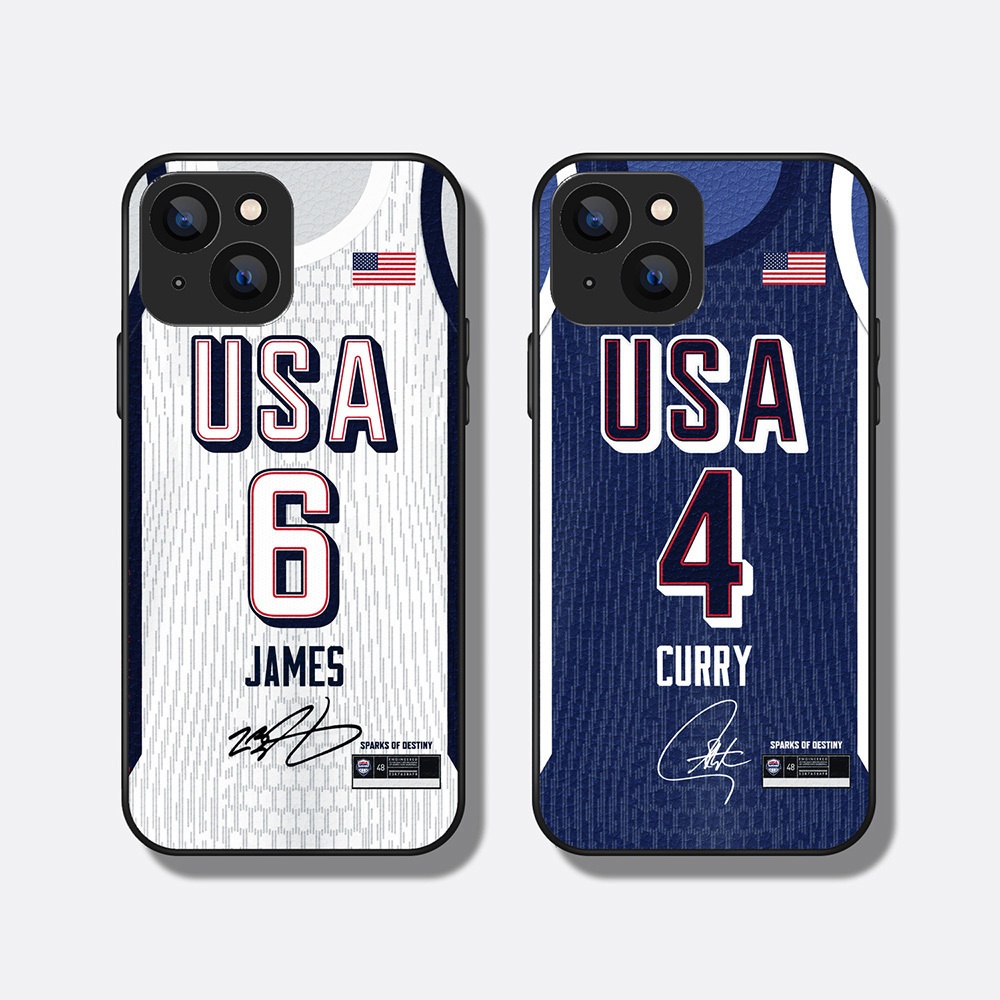 アメリカ代表 パリ五輪 ジャージ レブロンジェームズ ステフィンカリー iPhoneケース