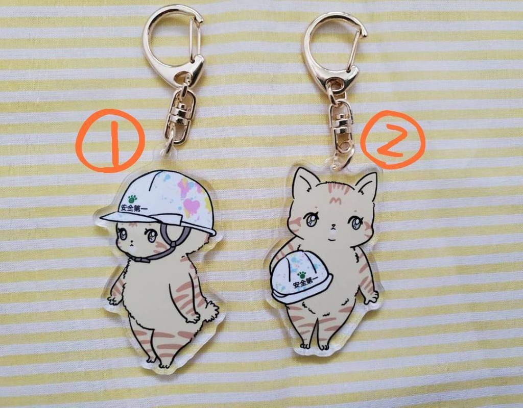 安全第一きゅるるんりっきゅんアクリルキーホルダー
