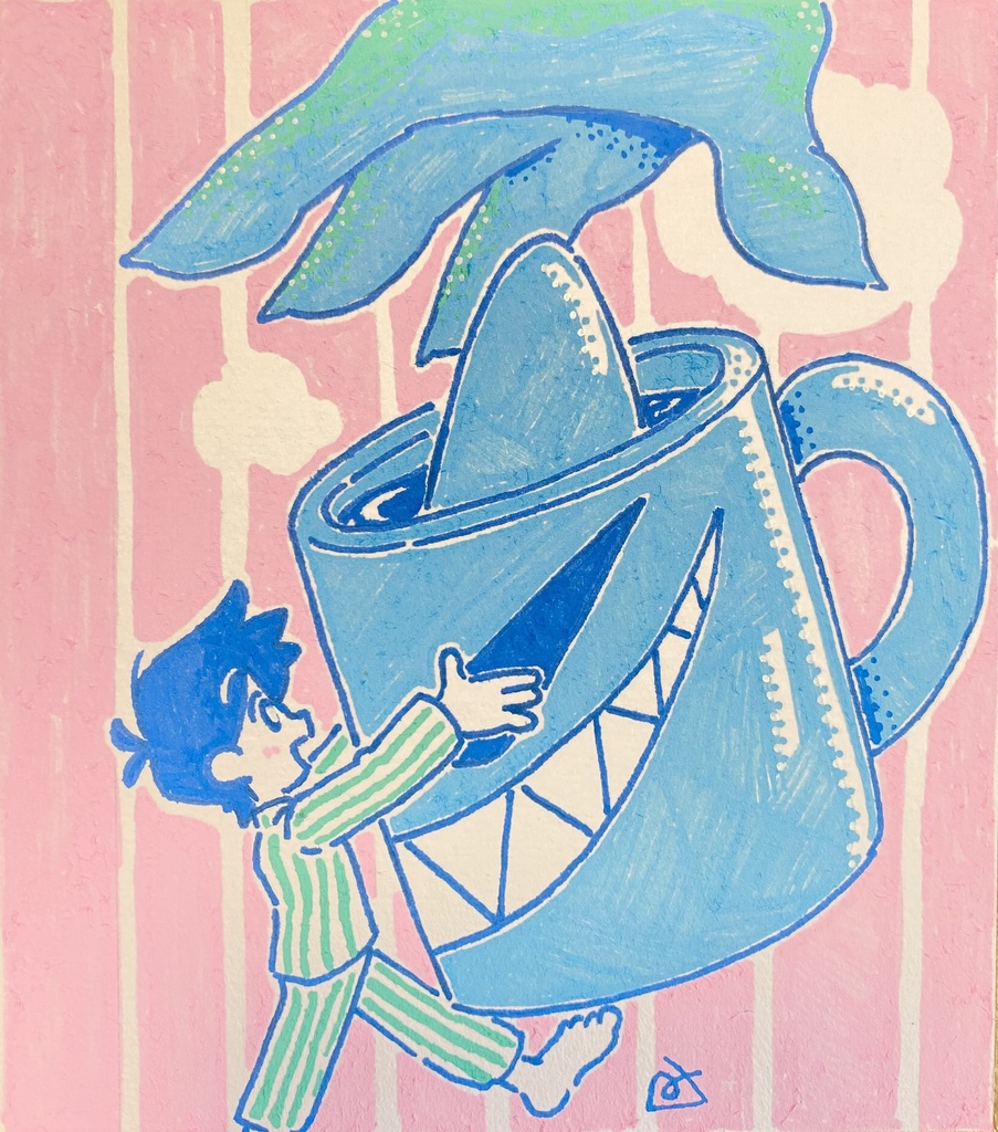 ミニ色紙　原画　【A Cup of JAW】
