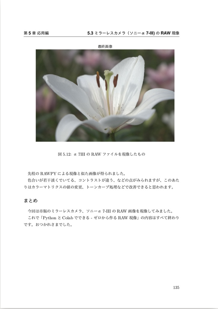 PythonとColabでできる-ゼロから作るRAW現像 書籍+PDF版