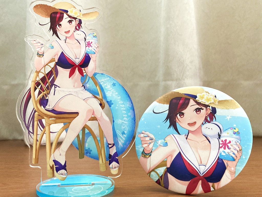 4周年記念!セーラー水着なツキコちゃん缶バッジ