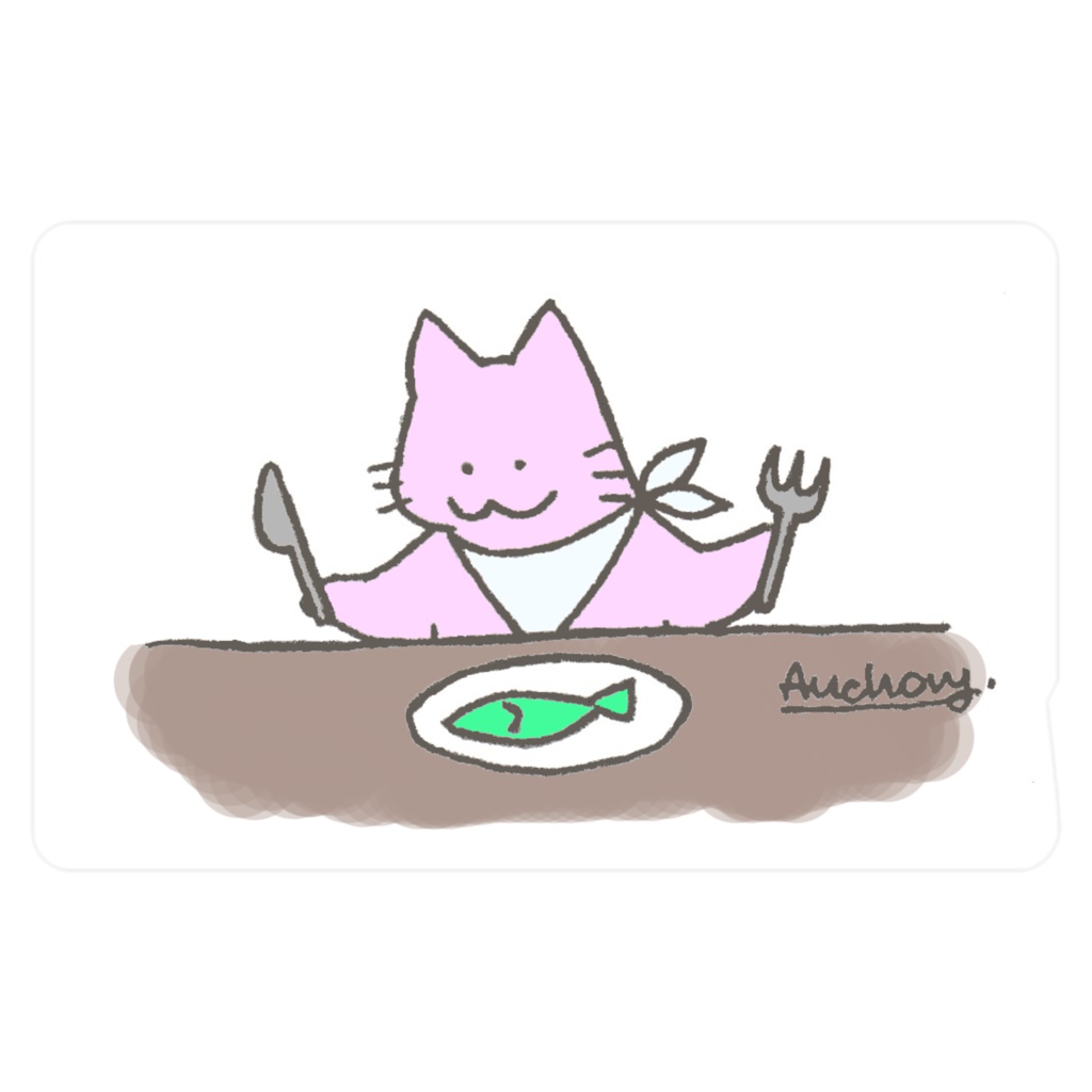 ICカードステッカー（食事・魚）桜