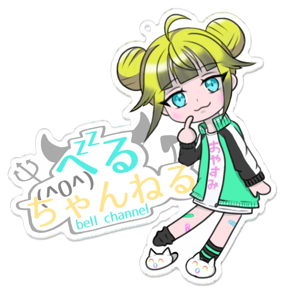 ロゴ入りアクキー起きてるよ