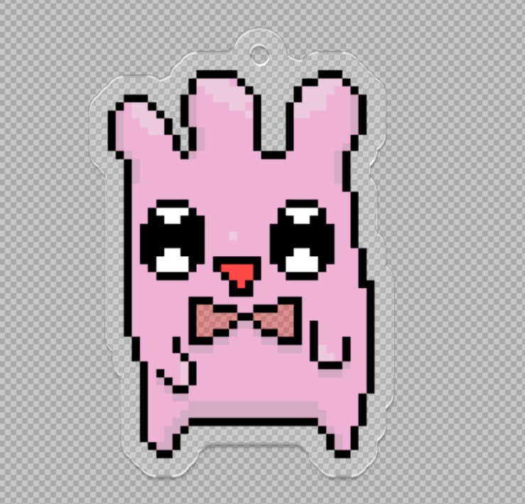 スケスケリボンアクキー【ちゅみぃ】フリゲ「ちゅみれっとわーるど」より。