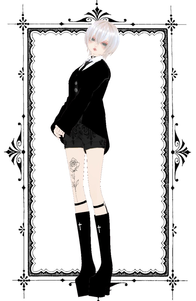 【無料有】【vroid】少年風|ゴシックコーデセット