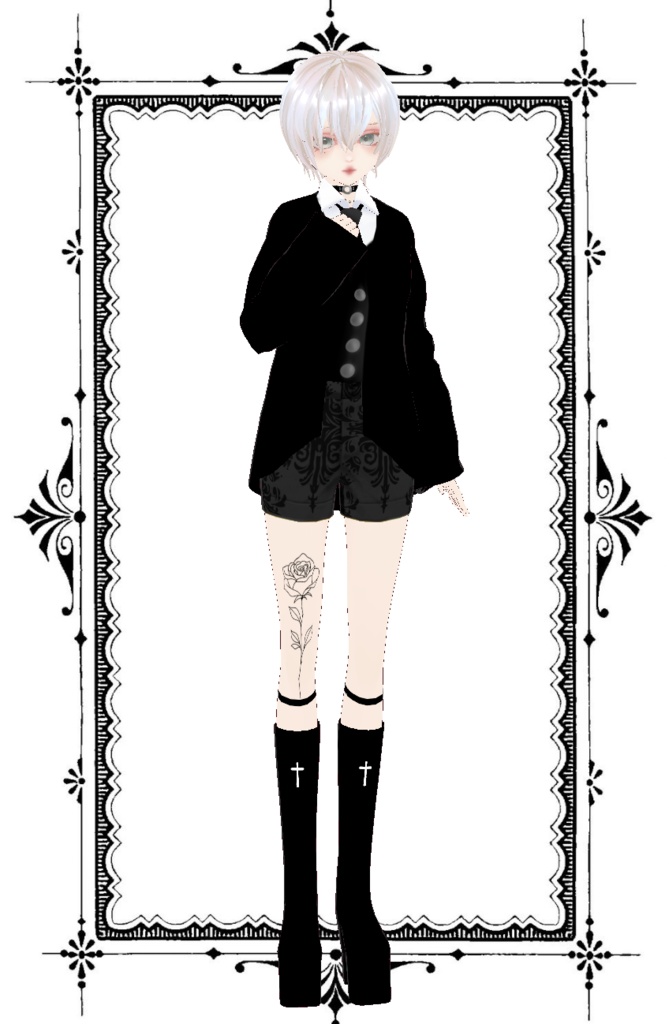 【無料有】【vroid】少年風|ゴシックコーデセット