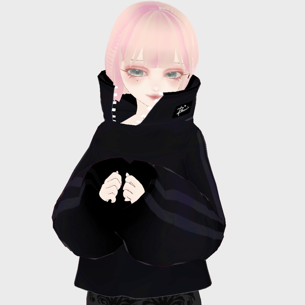 【vroid】カジュアルボリューム袖トップス 3色セット