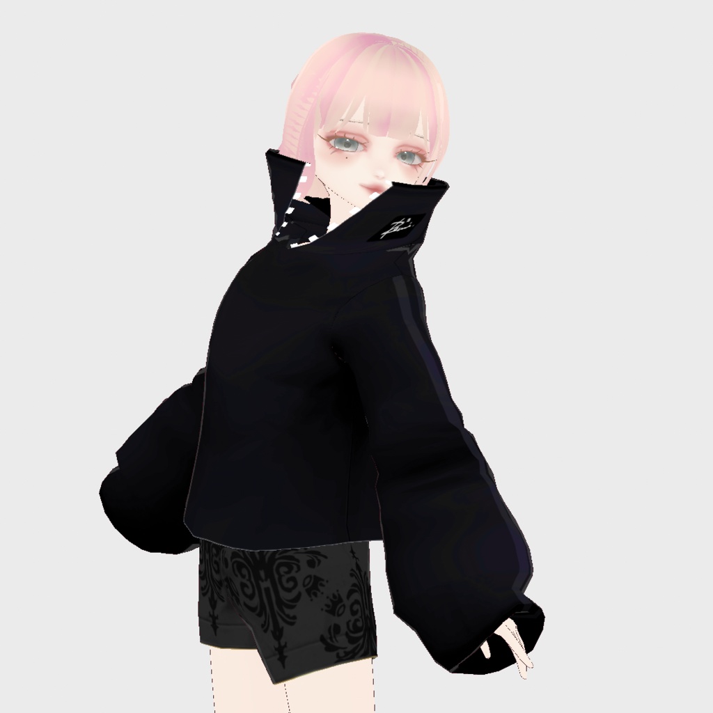 【vroid】カジュアルボリューム袖トップス 3色セット