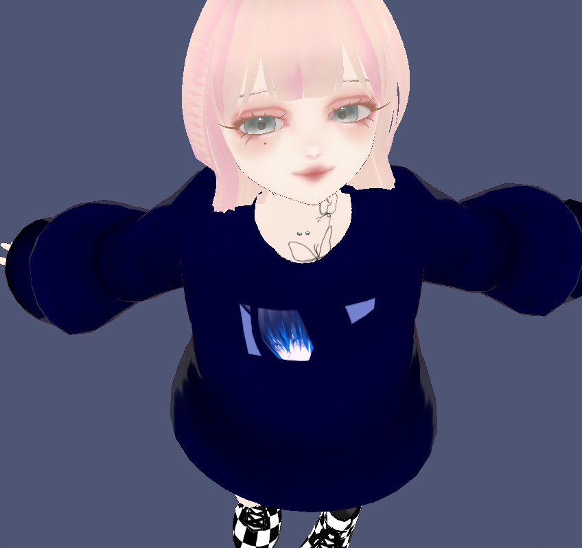 【無料】【VRoid】僕、ロングTシャツ。3色