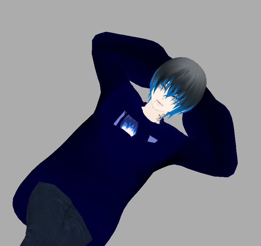 【無料】【VRoid】僕、ロングTシャツ。3色