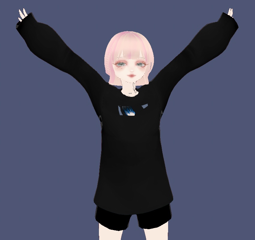 【無料】【VRoid】僕、ロングTシャツ。3色