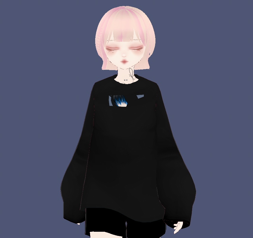 【無料】【VRoid】僕、ロングTシャツ。3色