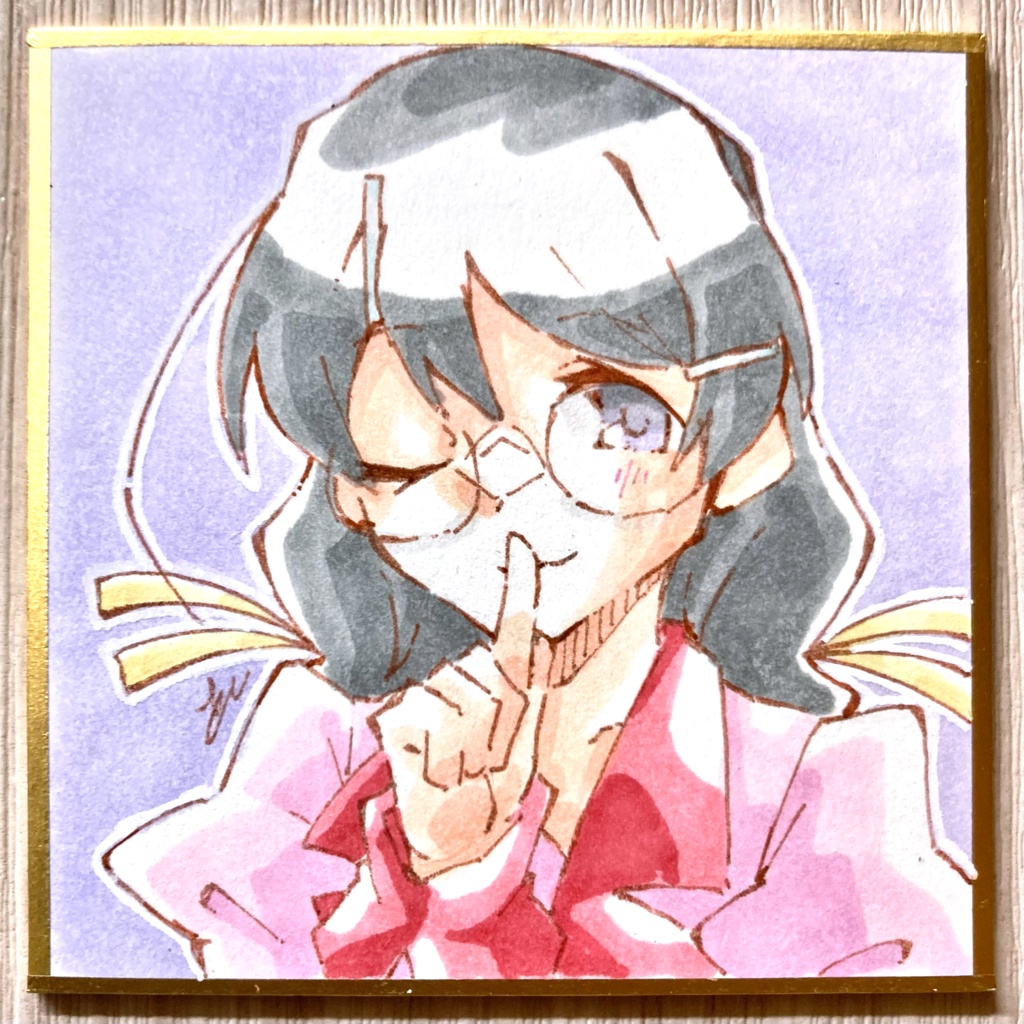 手描き豆色紙(羽川翼)