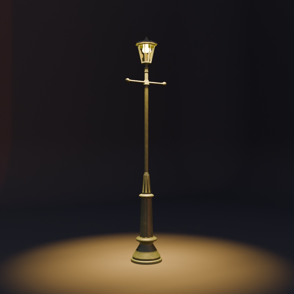 Blender 3DCGモデル 街灯 street light