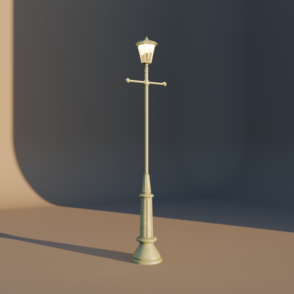 Blender 3DCGモデル 街灯 street light