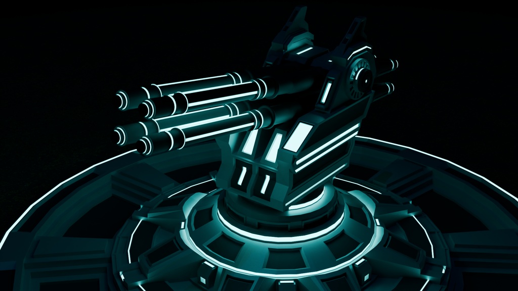 SF 高射砲 大砲 Blender 3DCG 高精細