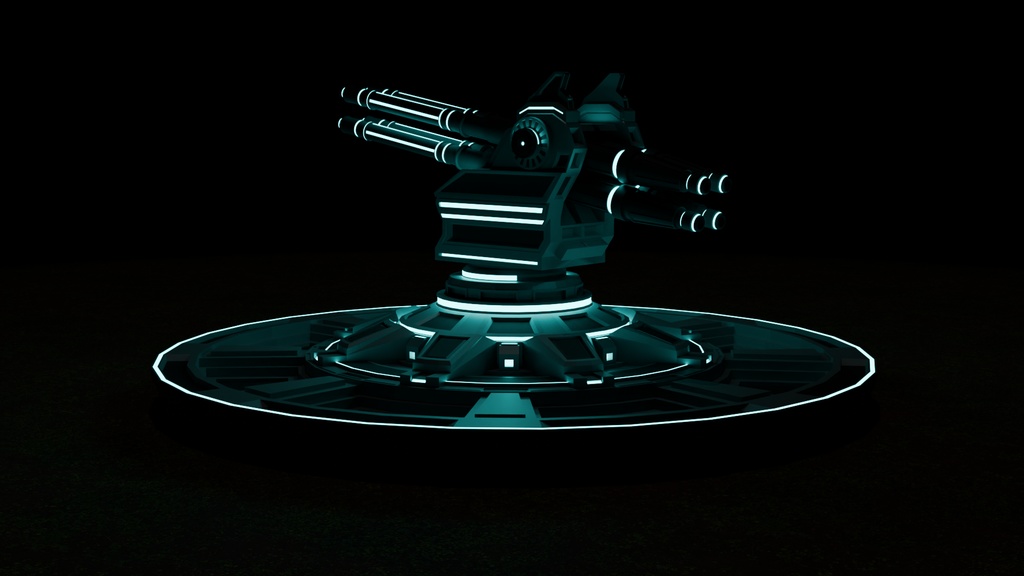 SF 高射砲 大砲 Blender 3DCG 高精細