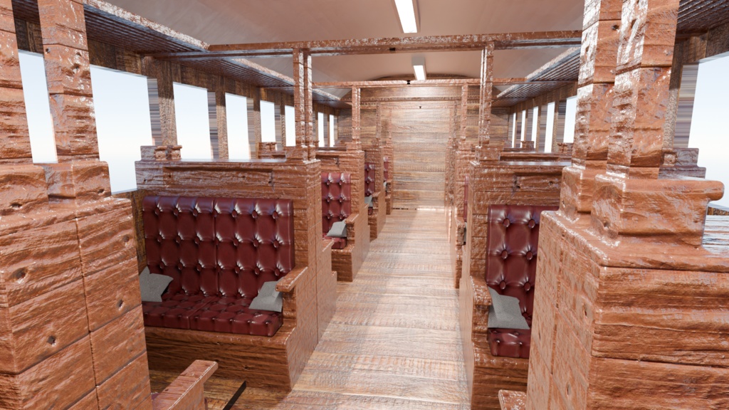 蒸気機関車 Blender 3DCG 超高精細