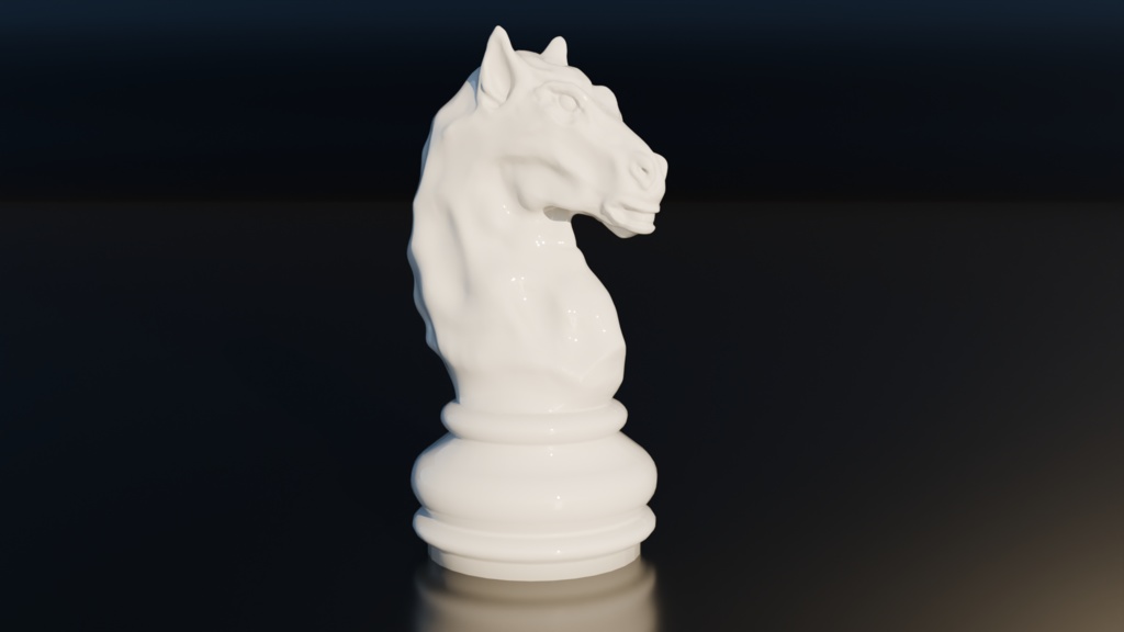 ナイト　チェス　Blender 3DCG 超高精細