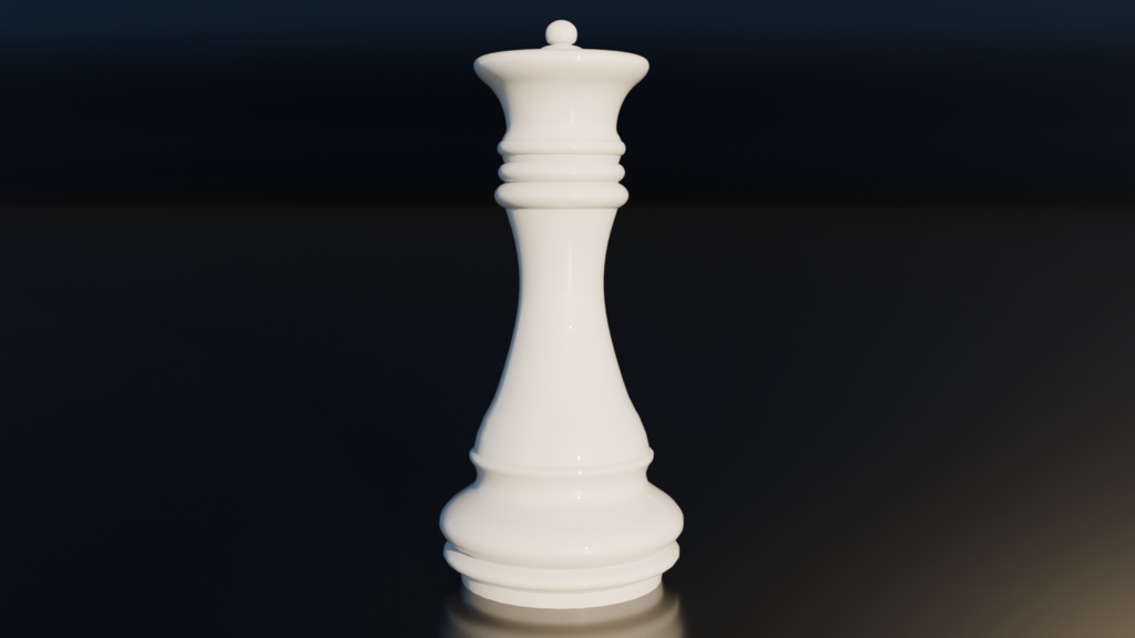クイーン　チェス　Blender 3DCG　高精細