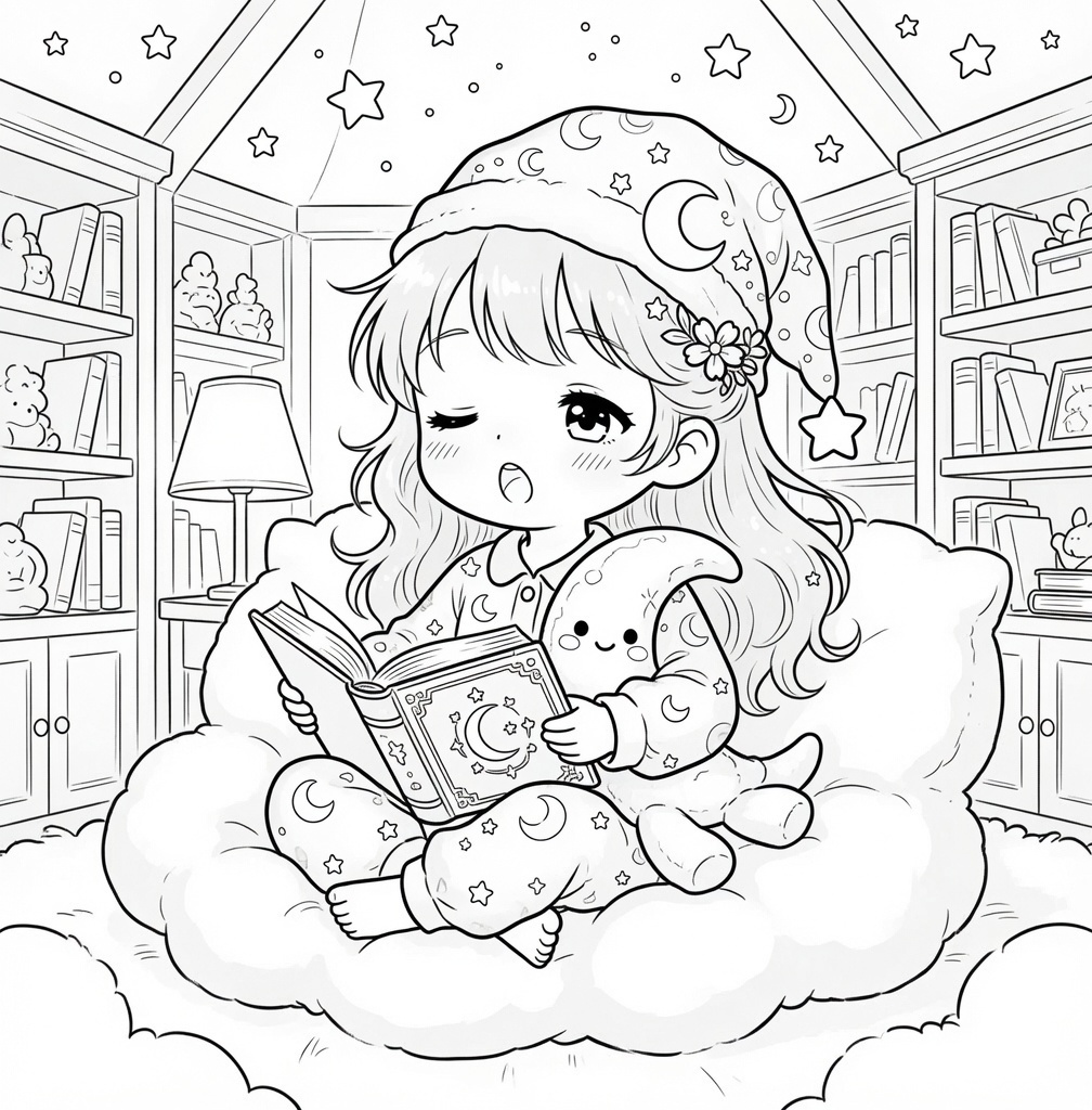 水彩画風ぬりえ&カラー原画セット|単品・5枚セット対応【ダウンロード版】