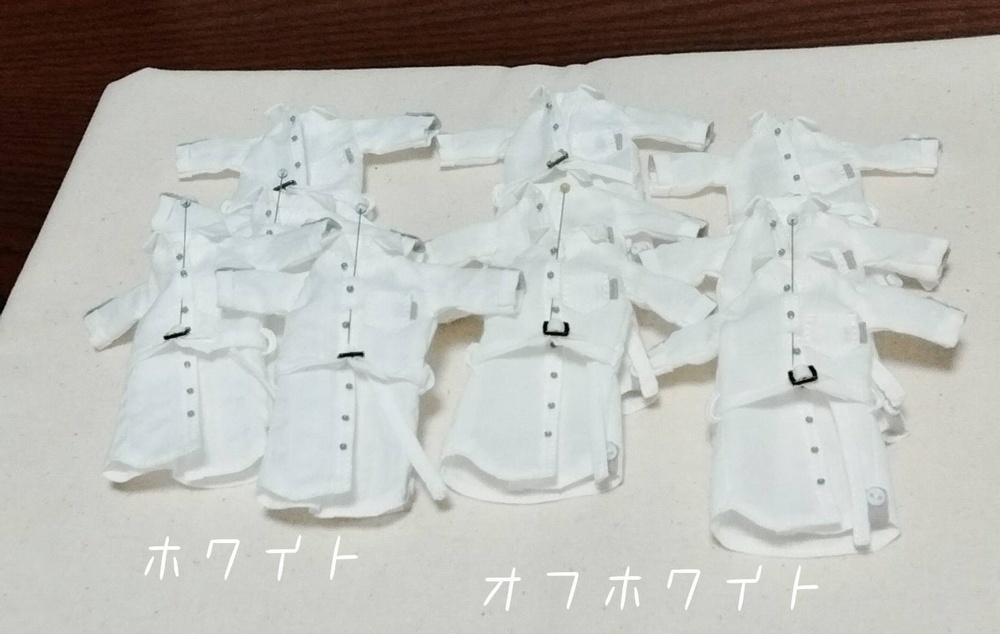 ロールアップシャツワンピ(ホワイト)