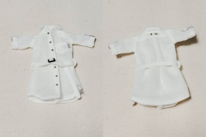 ロールアップシャツワンピ(オフホワイト)