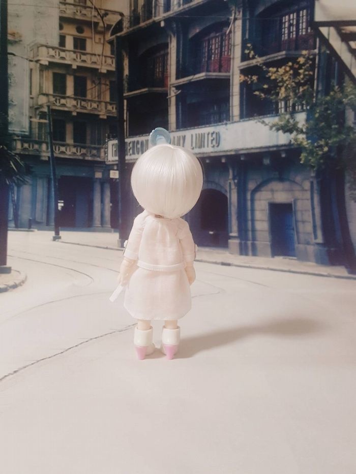 ロールアップシャツワンピ(オフホワイト)