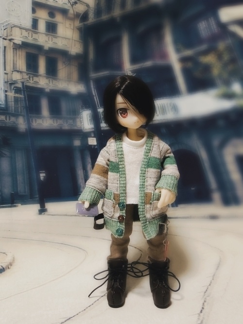 リブニットカーディ(ショコララテ)