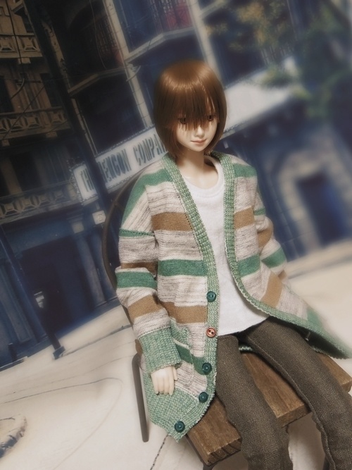 リブニットカーディ(ショコララテ)