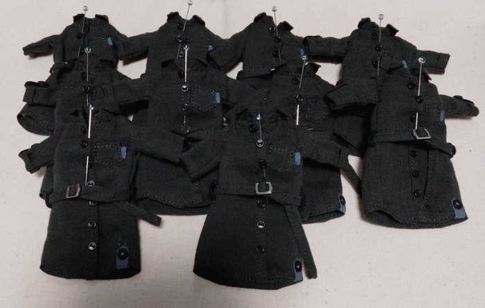 ロールアップシャツワンピ(チャコールグレー)