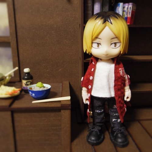 ロールアップロングシャツ(レッド)