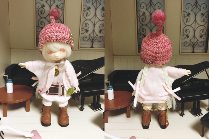 ドルマンカーディガン(ストロベリー)