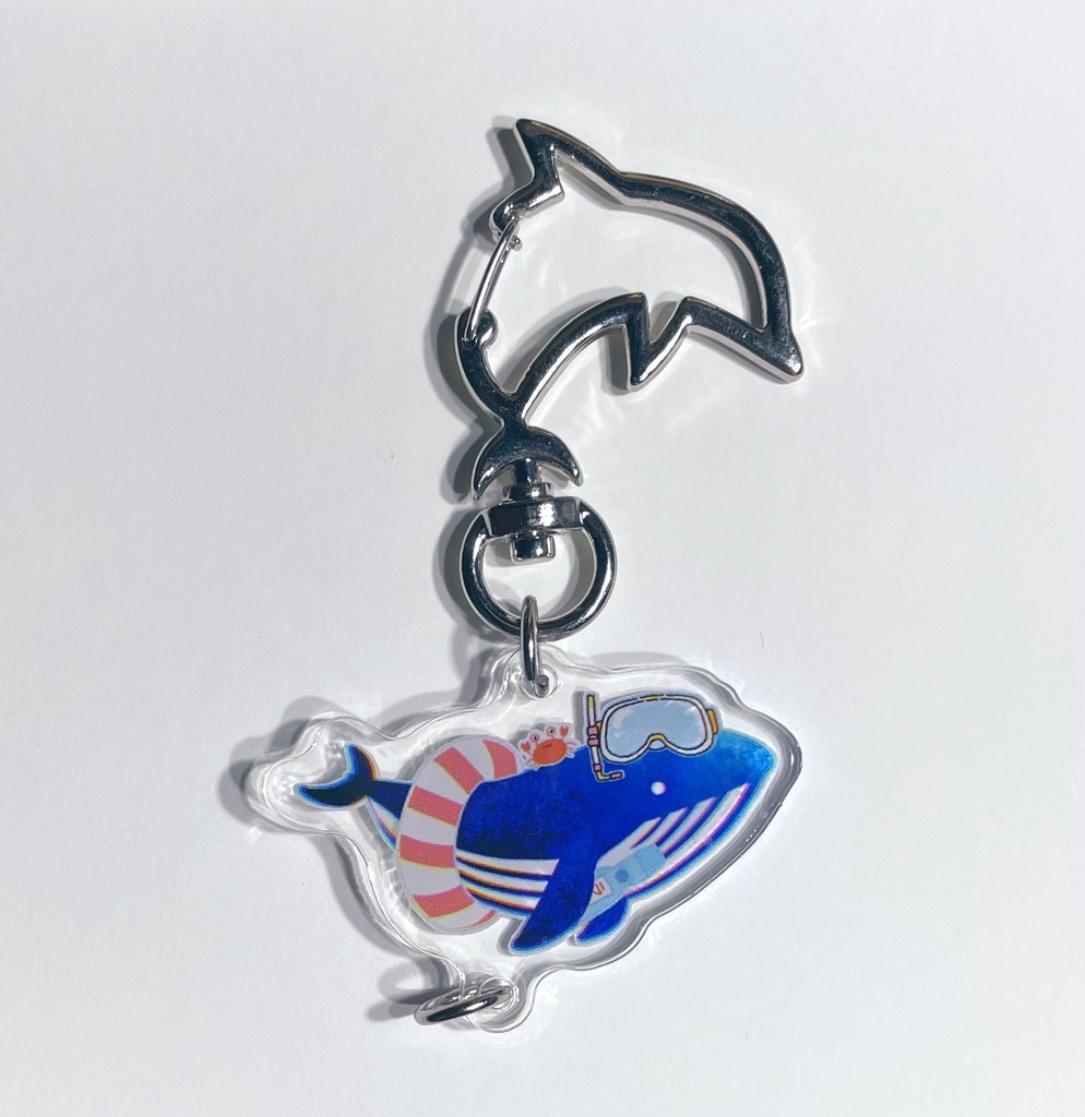 クジラ・アクリルキーホルダー:夏