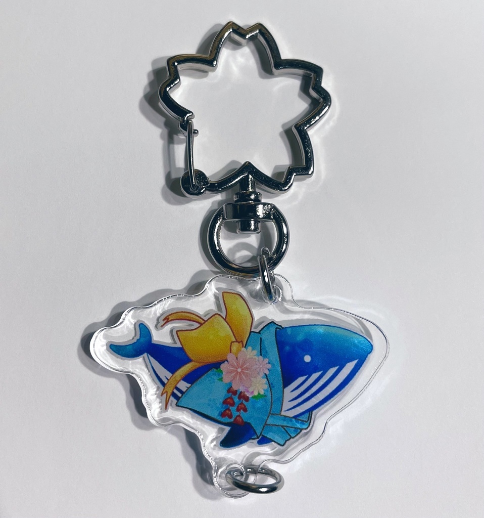 クジラ・アクリルキーホルダー:着物
