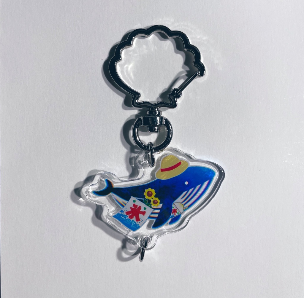 クジラ・アクリルキーホルダー:夏②