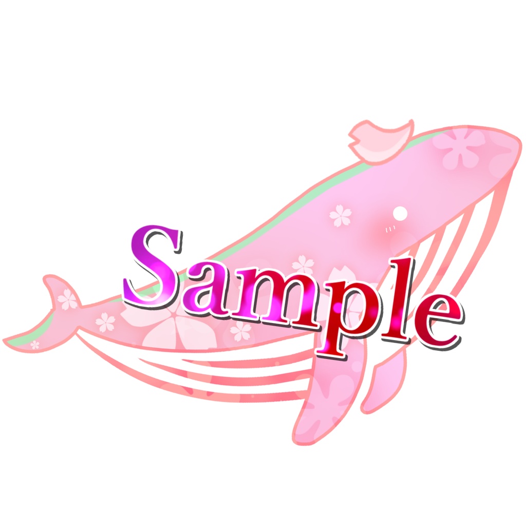 クジラ・アクリルキーホルダー:桜